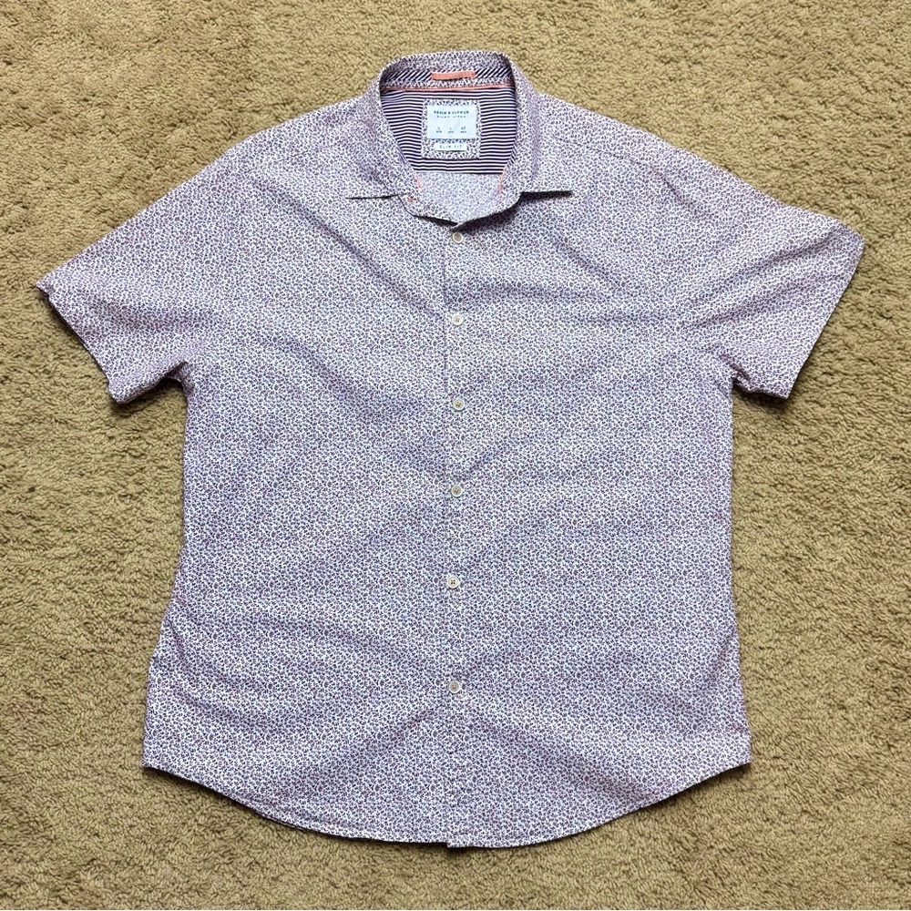Denim & Flower Men's Short Sleeve Shirt (Large)